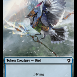 Bird (011) // Shark Double-Sided Token [Bloomburrow Commander Tokens]