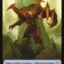 Phyrexian Mite Token (012) // Phyrexian Golem Double-Sided Token [Phyrexia: All Will Be One Tokens]