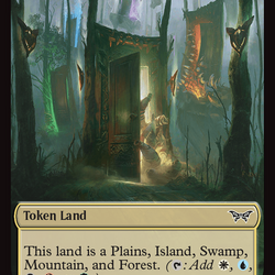 Everywhere // Manifest Double-Sided Token [Duskmourn: House of Horror Tokens]