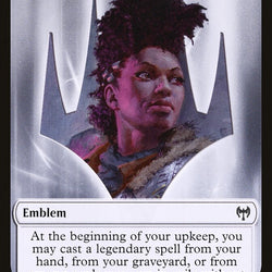 Human Warrior // Kaya, the Inexorable Emblem Double-Sided Token [Kaldheim Tokens]