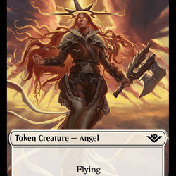 Treasure // Angel Double-Sided Token [Outlaws of Thunder Junction Tokens]