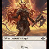 Mercenary // Angel Double-Sided Token [Outlaws of Thunder Junction Tokens]