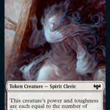 Blood // Spirit Cleric Double-Sided Token [Innistrad: Crimson Vow Tokens]