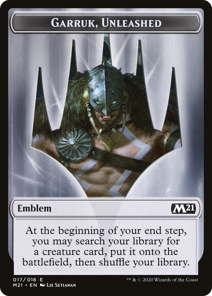 Garruk, Unleashed Emblem (TM21-017) [Core Set 2021 Tokens]