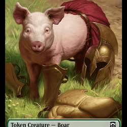 Hydra (Ripple Foil) // Boar Double-Sided Token [Modern Horizons 3 Commander Tokens]
