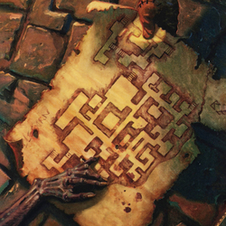 Dungeon Map // Dungeon Map (AAFR-057) (Borderless) [Adventures in the Forgotten Realms Art Series]