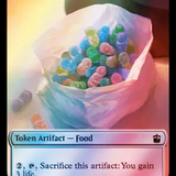 Dalek // Food (0057) Double-Sided Token (Surge Foil) [Doctor Who Tokens]