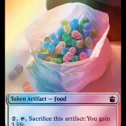 Dalek // Food (0057) Double-Sided Token (Surge Foil) [Doctor Who Tokens]
