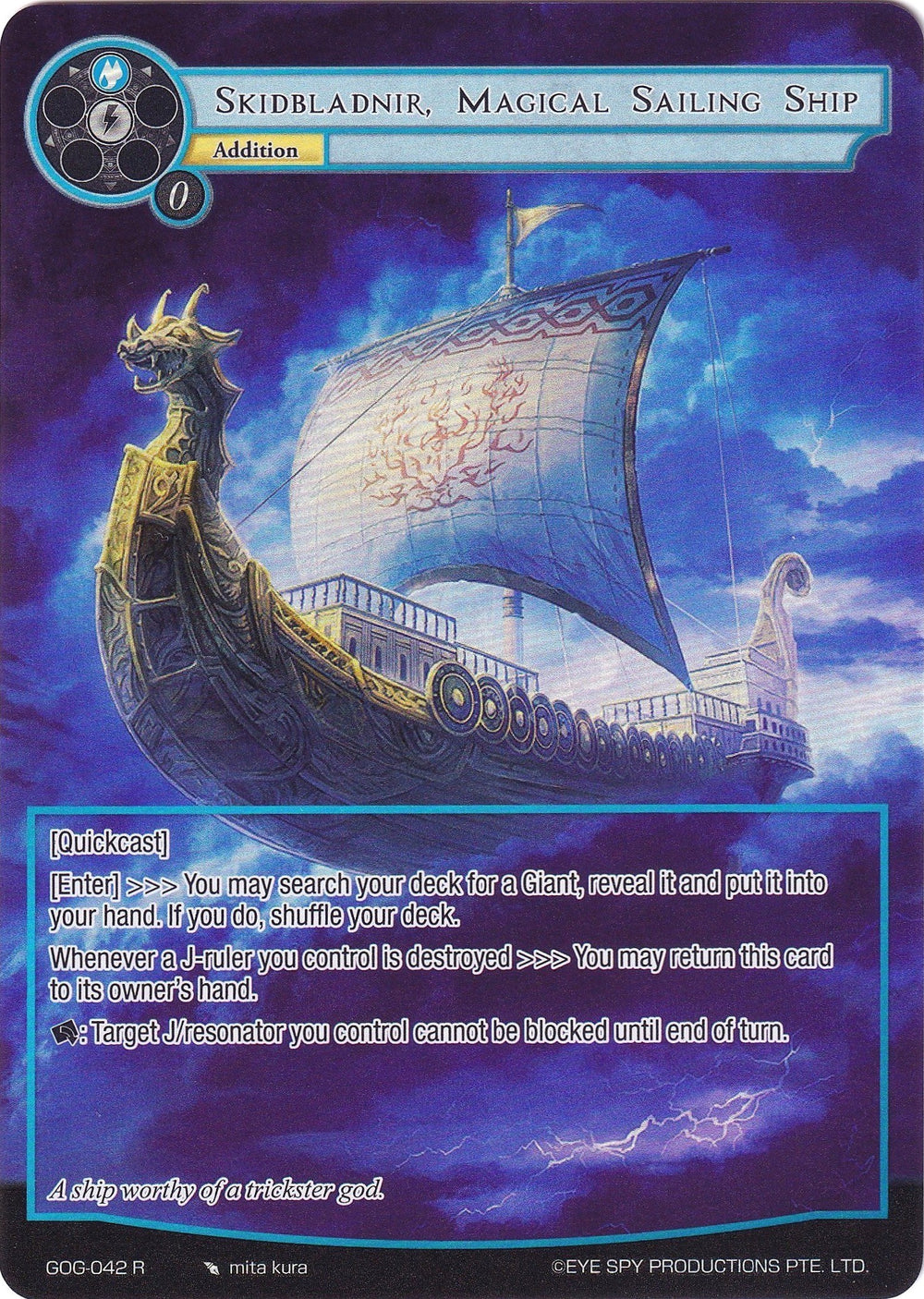 Skidbladnir, Magical Sailing Ship (Full Art) (GOG-042) [Game of Gods]