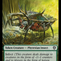 Phyrexian Wurm // Phyrexian Insect Double-Sided Token [Phyrexia: All Will Be One Commander Tokens]