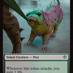 Fractal (0005) // Pest (0009) Double-Sided Token [Secrets of Strixhaven Tokens]