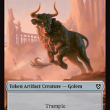 Golem (0014) // Thopter (0010) Double-Sided Token [Aetherdrift Tokens]