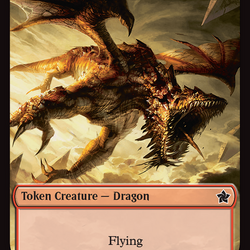 Cat Beast // Dragon (0017) Double-Sided Token [Foundations Tokens]