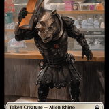 Alien Rhino // Alien Salamander Double-Sided Token (Surge Foil) [Doctor Who Tokens]