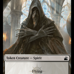 Spirit (0018) // Wurm Double-Sided Token [Ravnica Remastered Tokens]