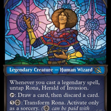 Rona, Herald of Invasion // Rona, Tolarian Obliterator (Showcase Planar Booster Fun) [March of the Machine]