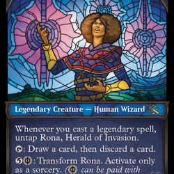 Rona, Herald of Invasion // Rona, Tolarian Obliterator (Showcase Planar Booster Fun) [March of the Machine]