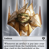 Soldier (0009) // Daretti, Scrap Savant Emblem Double-Sided Token [Commander Masters Tokens]