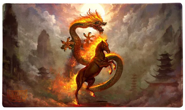 DRAGON SHIELD PLAYMAT WITH TUBE FIRE HORSE
