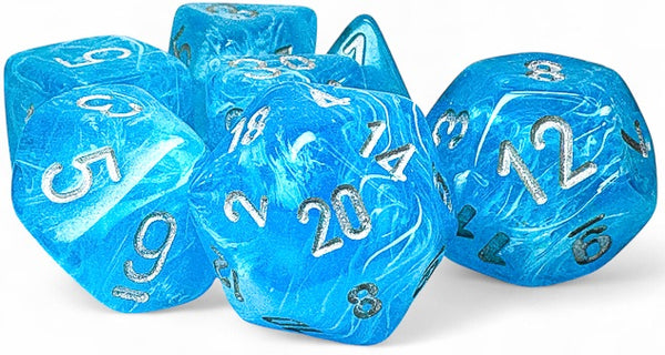 LUMINARY 7-DIE SET MEGA-HEDRAL  SKY/SILVER