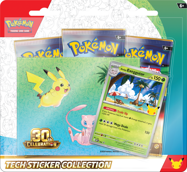 POKEMON 30TH CELEBRATION TECH STICKER COLLECTION ALOLAN EXEGGUTOR [2026-09-16]