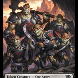 Orc Army (0018) // Food (0023) Double-Sided Token (Surge Foil) [The Lord of the Rings: Tales of Middle-Earth Tokens]