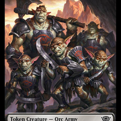 Orc Army (0018) // Food (0023) Double-Sided Token (Surge Foil) [The Lord of the Rings: Tales of Middle-Earth Tokens]