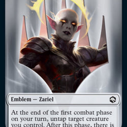 Treasure // Zariel, Archduke of Avernus Emblem Double-Sided Token [Dungeons & Dragons: Adventures in the Forgotten Realms Tokens]