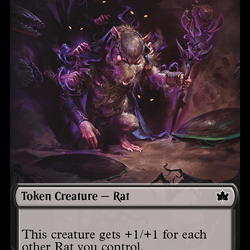 Rat // Splash Lasher Double-Sided Token [Bloomburrow Tokens]