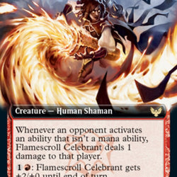 Flamescroll Celebrant // Revel in Silence (Extended Art) [Strixhaven: School of Mages]