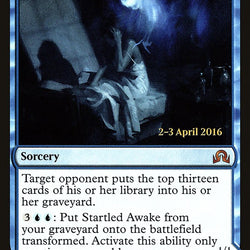 Startled Awake // Persistent Nightmare [Shadows over Innistrad Prerelease Promos]