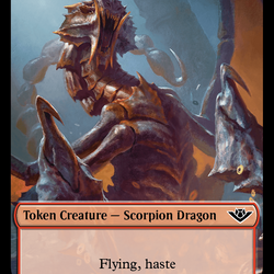 Treasure // Scorpion Dragon Double-Sided Token [Outlaws of Thunder Junction Tokens]