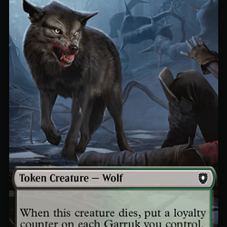 Human Soldier // Wolf (035) Double-Sided Token [Bloomburrow Commander Tokens]