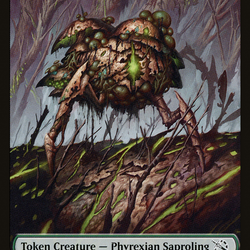 Monk // Phyrexian Saproling Double-Sided Token [March of the Machine Tokens]
