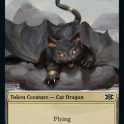 Cat Dragon // Spirit (008) Double-Sided Token [Double Masters 2022 Tokens]
