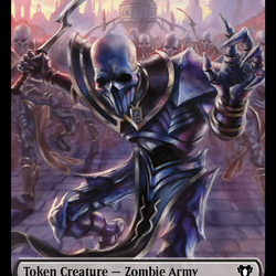 Human Warrior // Zombie Army Double-Sided Token [Commander Masters Tokens]