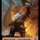 Elemental (0024) // Dwarf Berserker Double-Sided Token [Commander Masters Tokens]