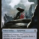 Golem // Rock Double-Sided Token [Commander Legends Tokens]