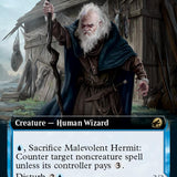 Malevolent Hermit // Benevolent Geist (Extended Art) [Innistrad: Midnight Hunt]