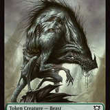 Clue // Beast (0005) Double-Sided Token [Edge of Eternities Commander Tokens]