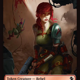 Soldier // Rebel Double-Sided Token (Surge Foil) [FINAL FANTASY Commander Tokens]