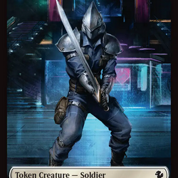 Soldier // Rebel Double-Sided Token [FINAL FANTASY Commander Tokens]