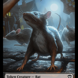 Rat // Blood Double-Sided Token [Outlaws of Thunder Junction Commander Tokens]