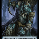 Salamander Warrior // Zombie Double-Sided Token [Murders at Karlov Manor Commander Tokens]