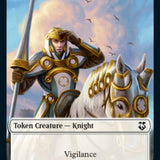 Knight // Saproling Double-Sided Token [Dungeons & Dragons: Adventures in the Forgotten Realms Commander Tokens]