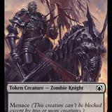 Zombie Knight // Human (6) Double-Sided Token [March of the Machine Commander Tokens]