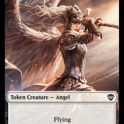 Elemental (0021) // Angel Double-Sided Token [Outlaws of Thunder Junction Commander Tokens]
