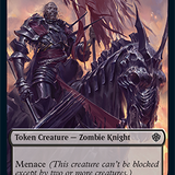 Zombie // Zombie Knight Double-Sided Token [Starter Commander Decks]