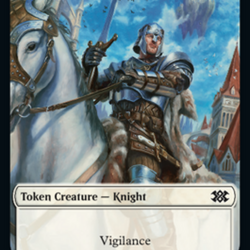 Cat Dragon // Knight Double-Sided Token [Double Masters 2022 Tokens]