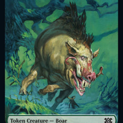 Boar // Soldier Double-Sided Token [Double Masters 2022 Tokens]